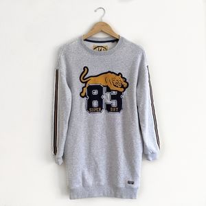 SUPERDRY Gray Varsity Sweat Dress EUC
